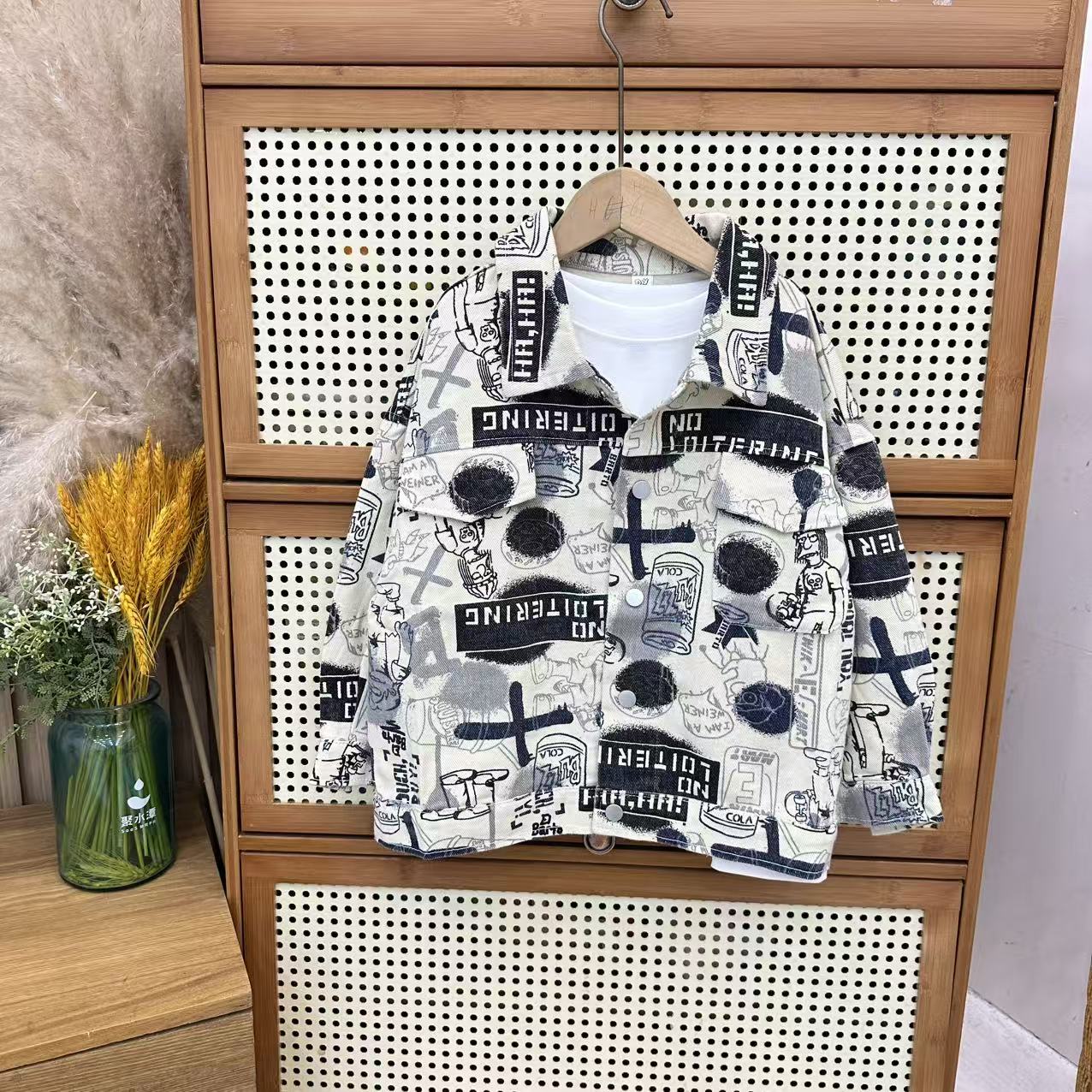 《东宇》TZ-6601 牛仔衬衣两件套 高品质男童女童秋季新款休闲