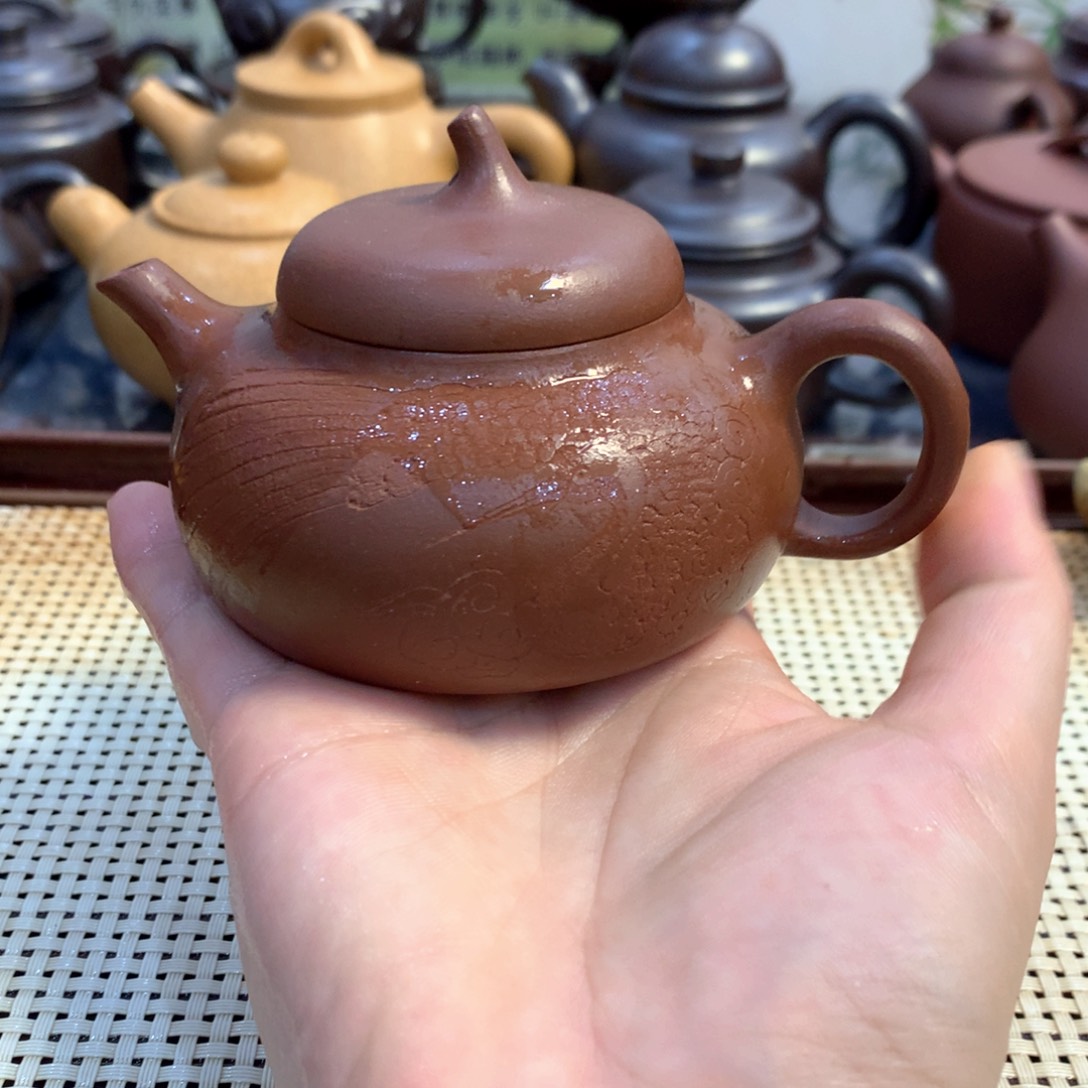 茶壶紫砂宜兴原矿紫泥130cc