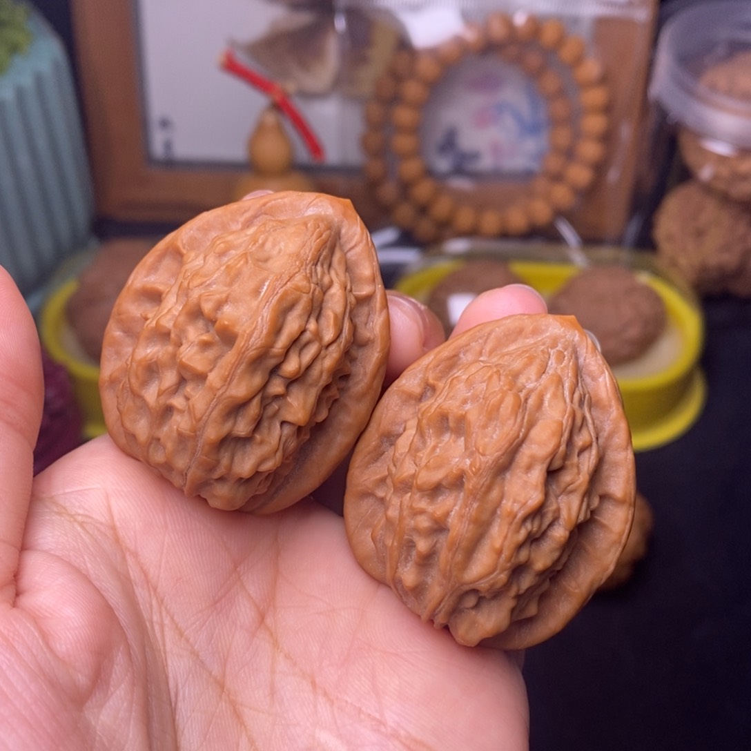 文玩核桃把件37大红袍