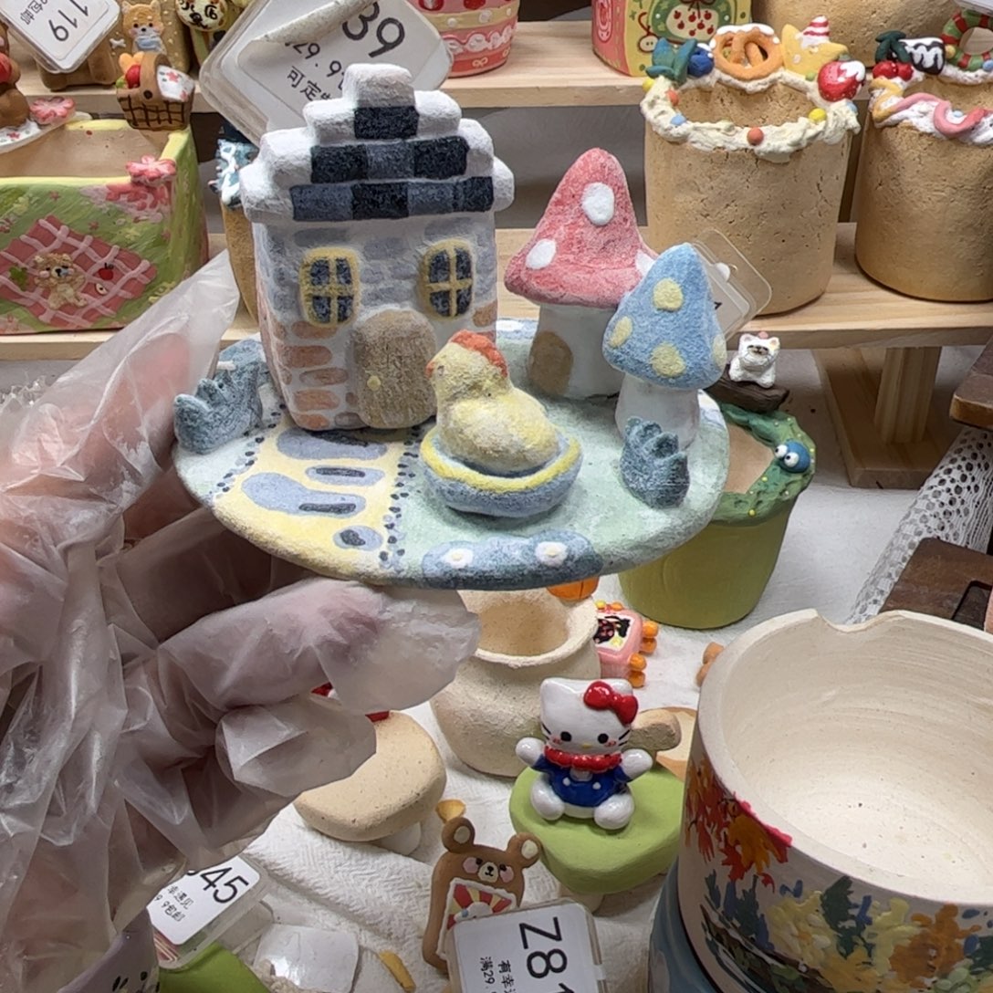 139房子场景花盆手绘