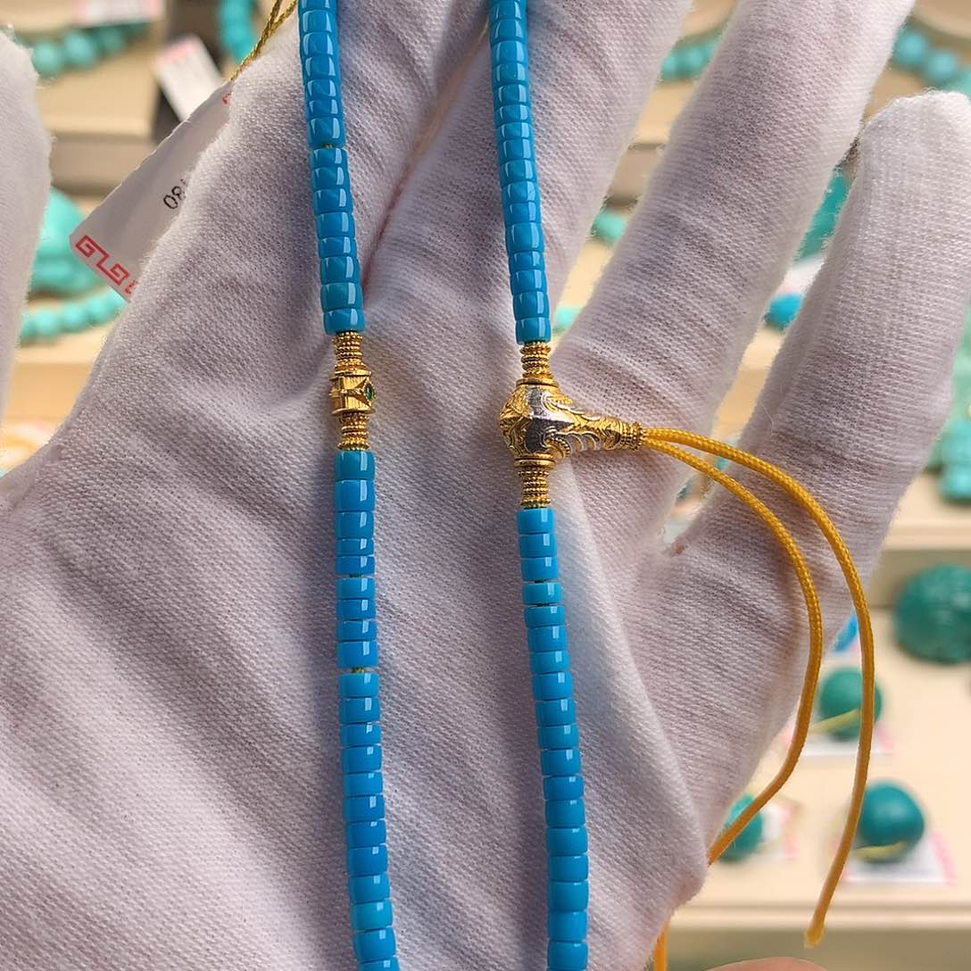 绿松石珠宝奇石18K金镶嵌