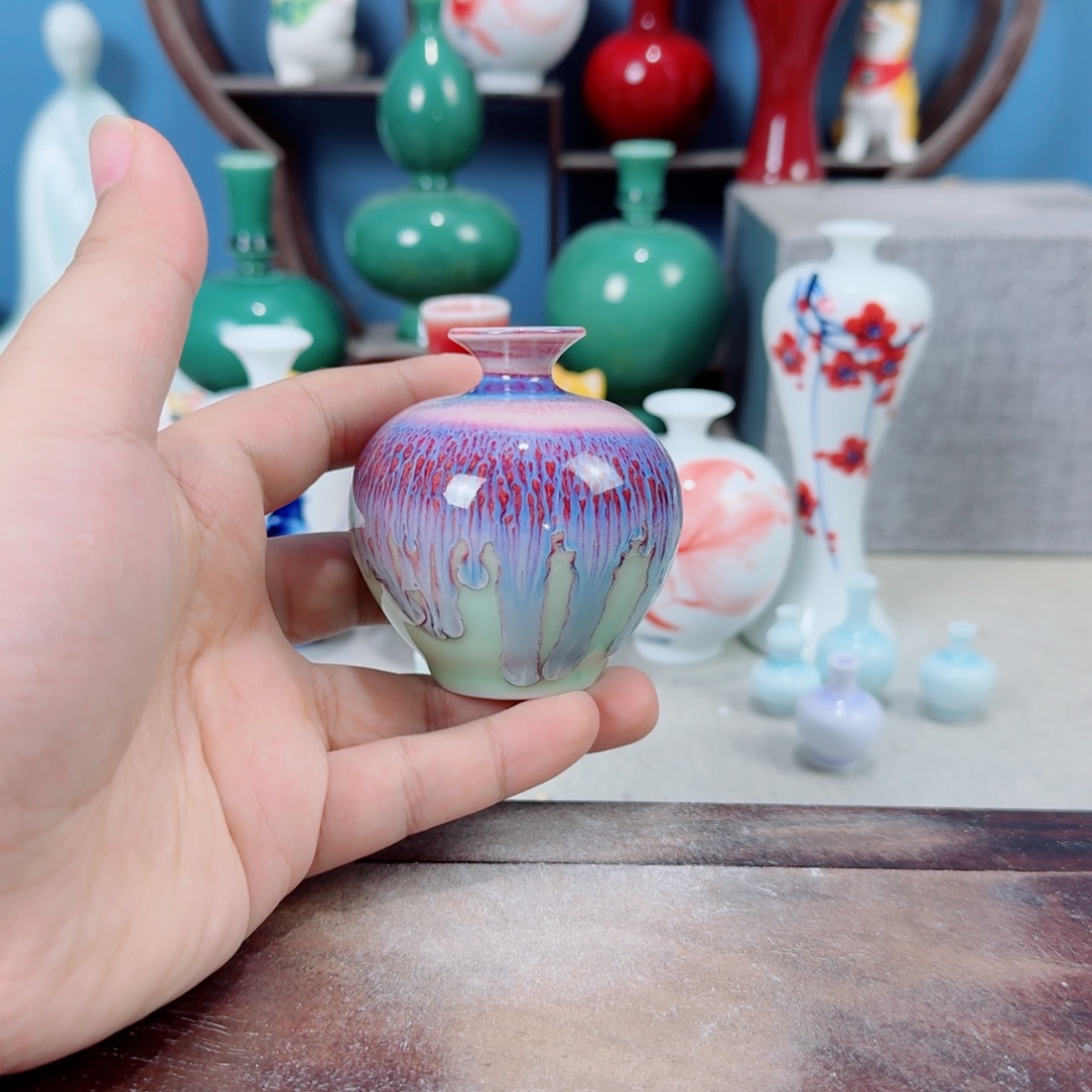 陶瓷手工小花器摆件