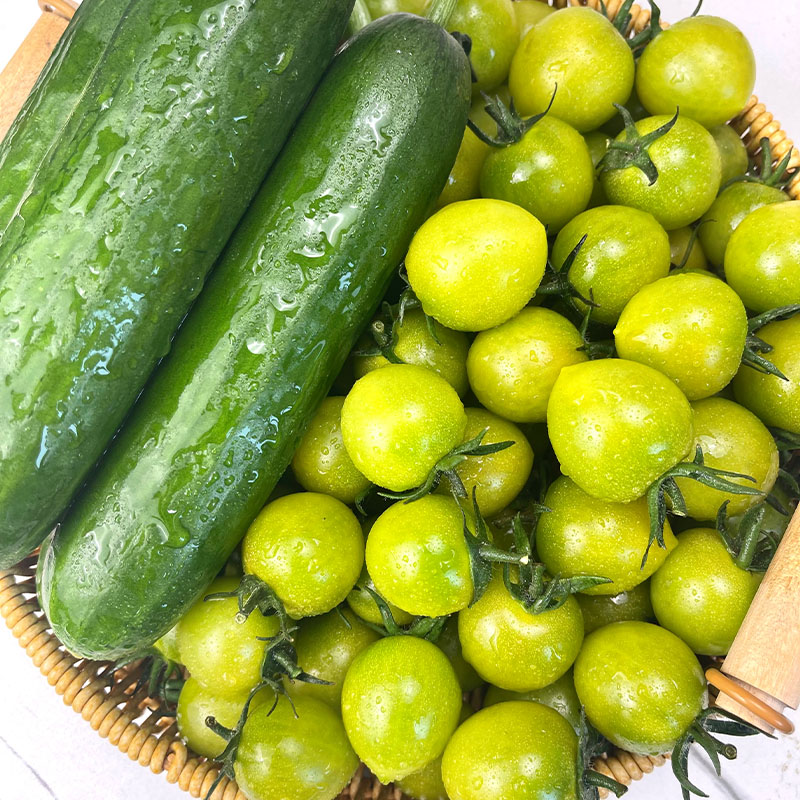 水果黄瓜+青甜圣女果组合新鲜水果蔬菜山东现摘现发酸甜可口多汁