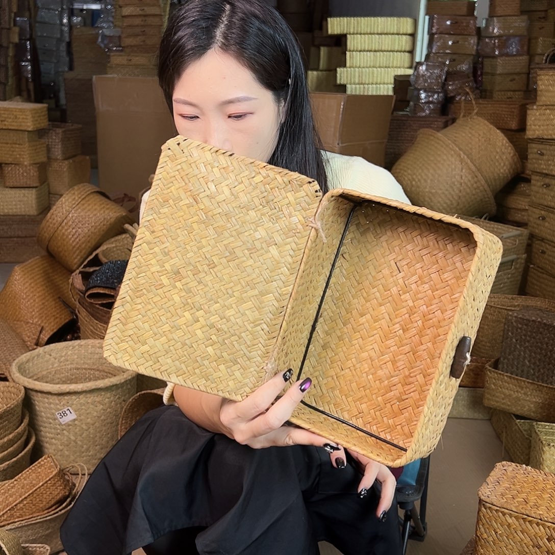 草编草编包/草编收纳盒微瑕疵