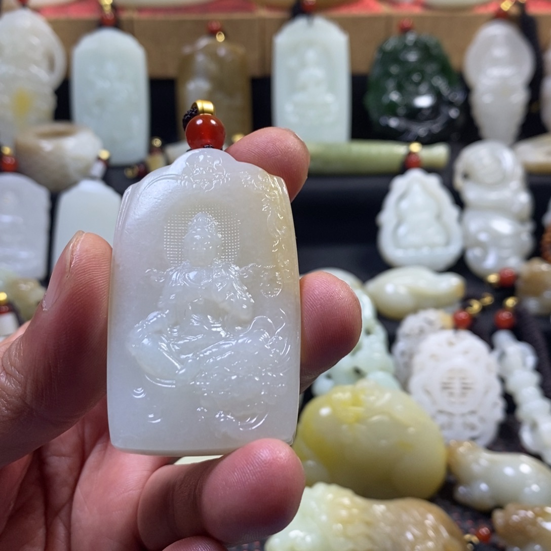 哎***哦和田玉未镶嵌挂件