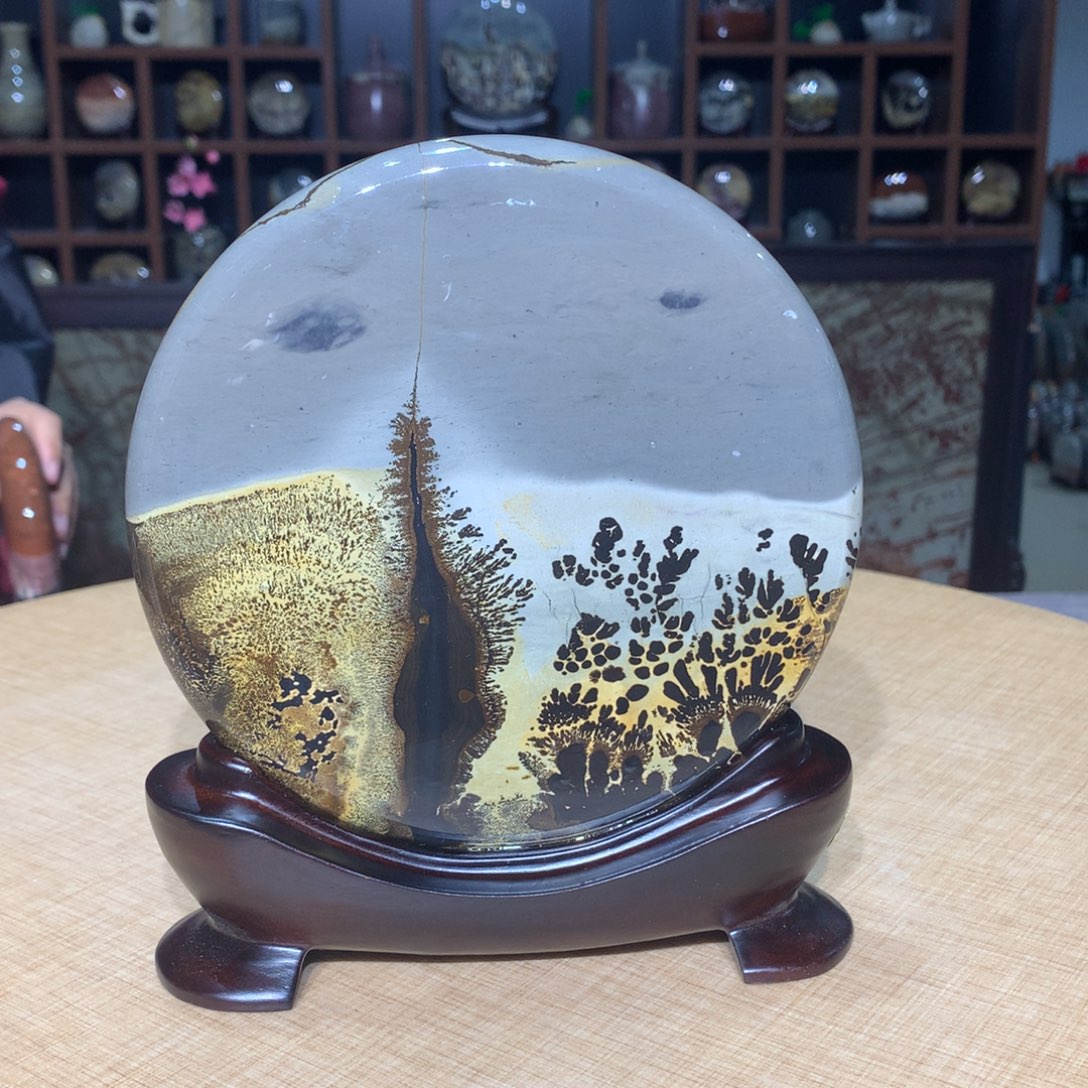 紫砂广西国画石，收藏观赏