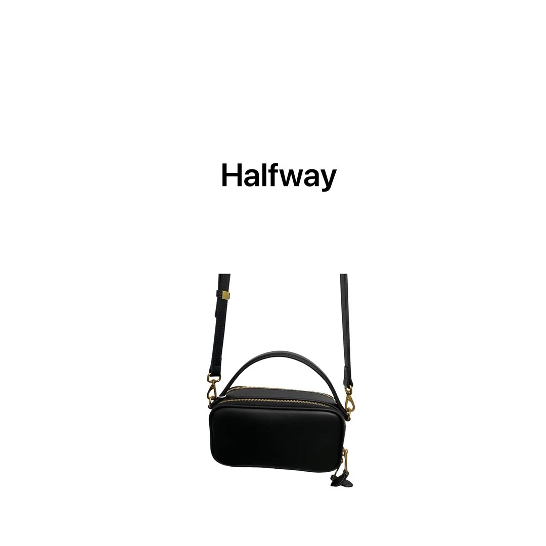 halfway 小黑盒 双拉链 女包