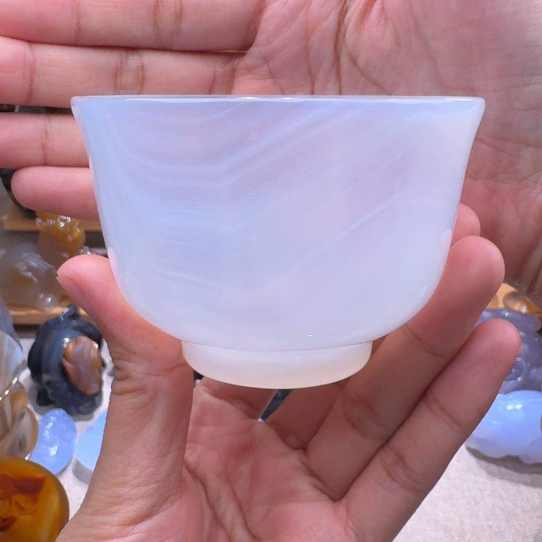 玛瑙/玉髓玛瑙茶杯未镶嵌佛**年