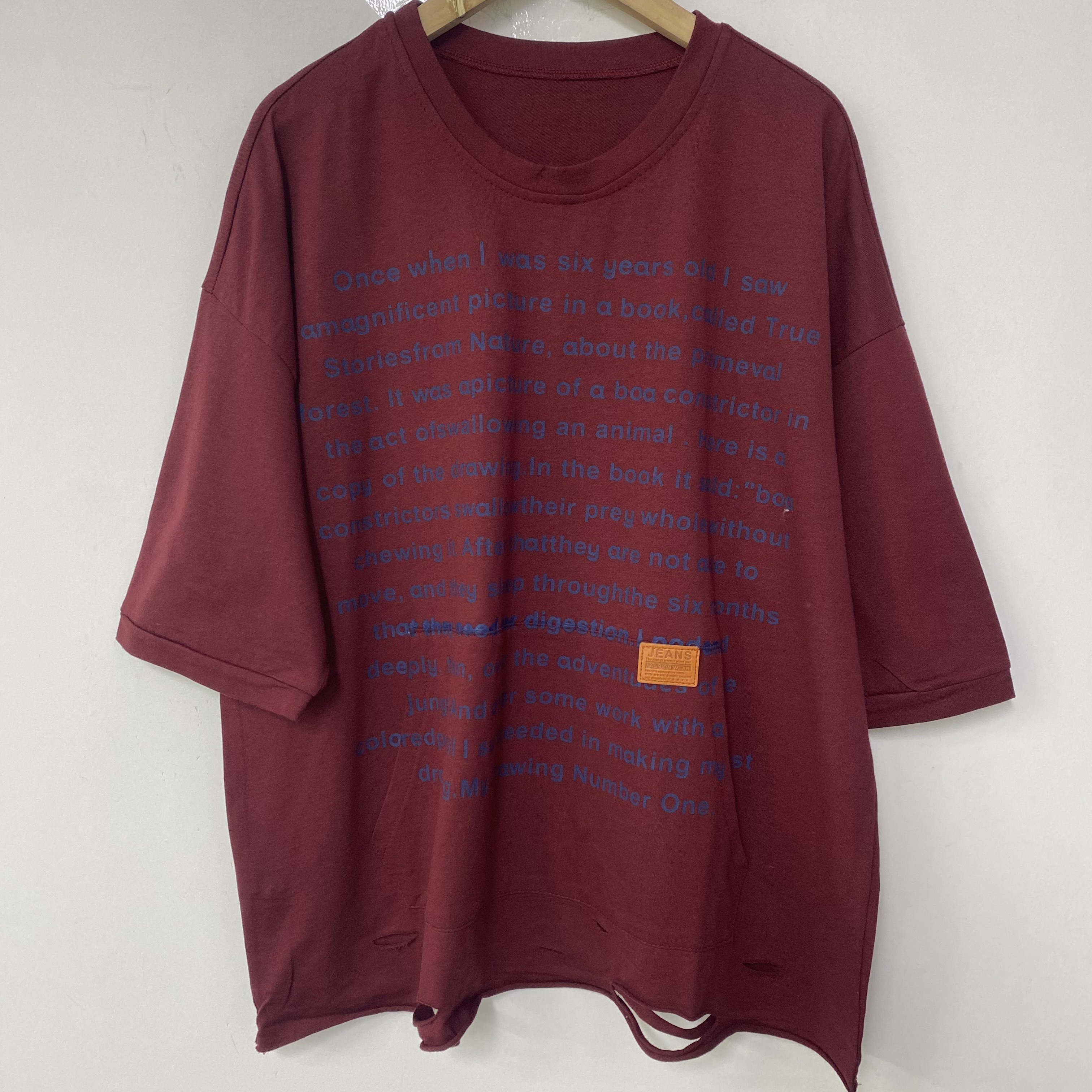 5037夏季男女圆领短袖字母基础大众T恤潮流宽松