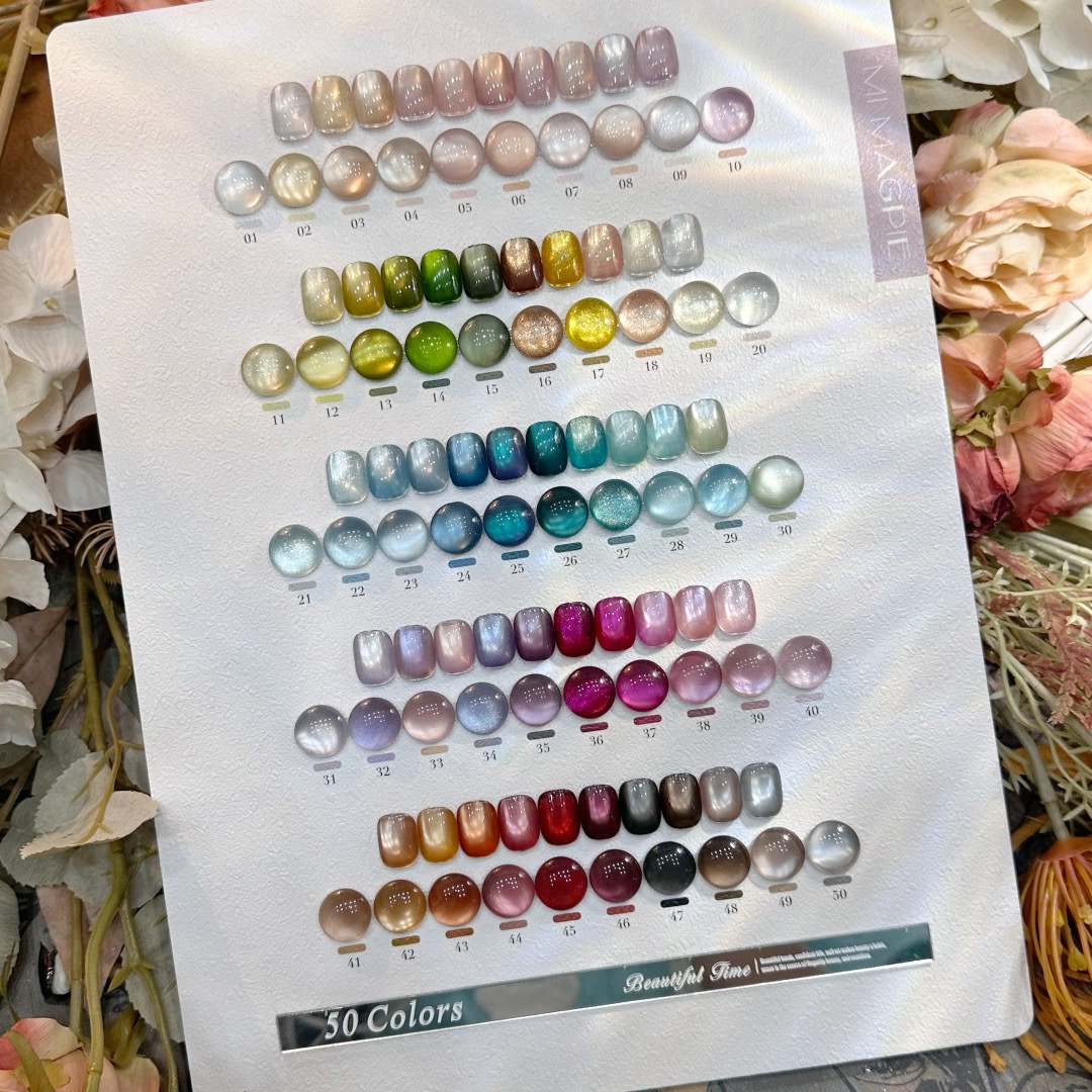单瓶【五光十色】网红新品玻璃珠猫眼15ml甲油胶套装爆闪钻石猫眼胶