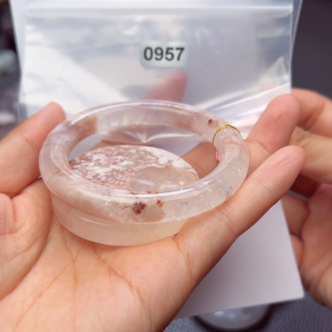 未镶嵌手镯石英质玉雪***糖