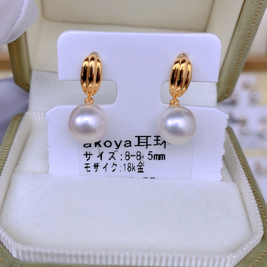 海水珍珠耳饰18K金镶嵌