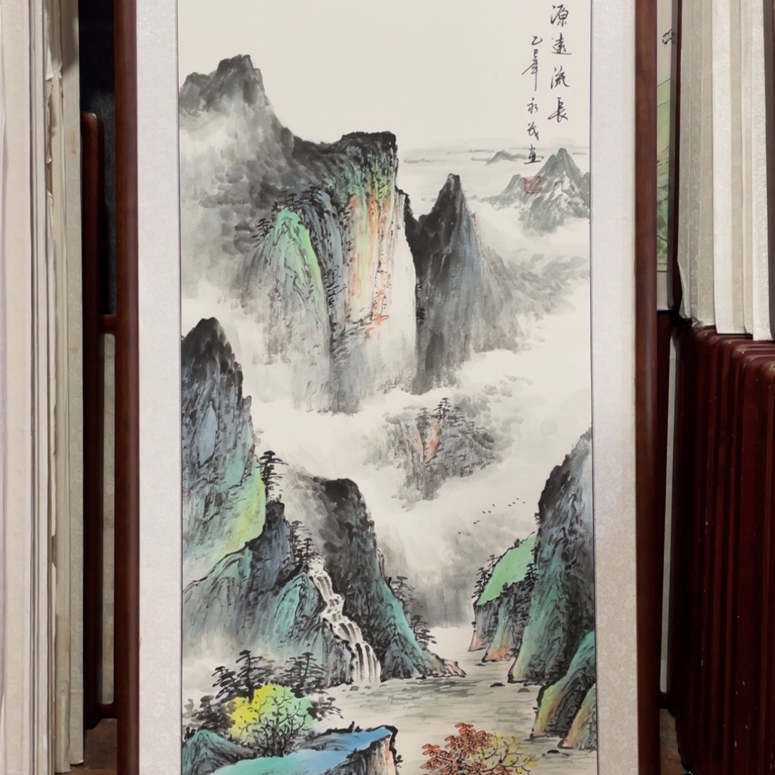 国画带框尺寸63*123厘米