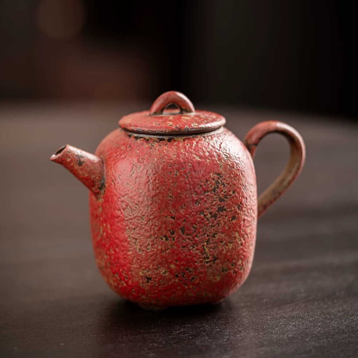 （满山红）全手工四方壶 粗陶原矿老岩泥大容量茶壶全手工家用茶具
