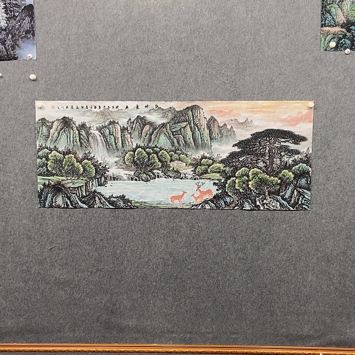 阿***事国画小六尺山水一幅