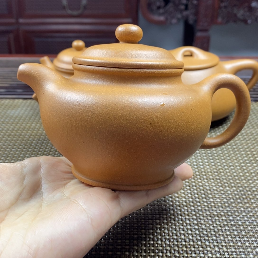 紫砂茶壶楠*290cc紫砂壶黄金段