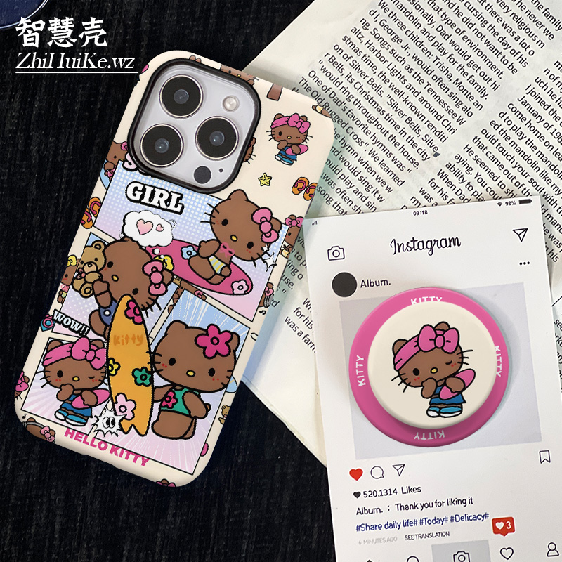 冲浪kt磁吸支架菲林手机壳 适用于苹果/华为/小米/vivo/oppo