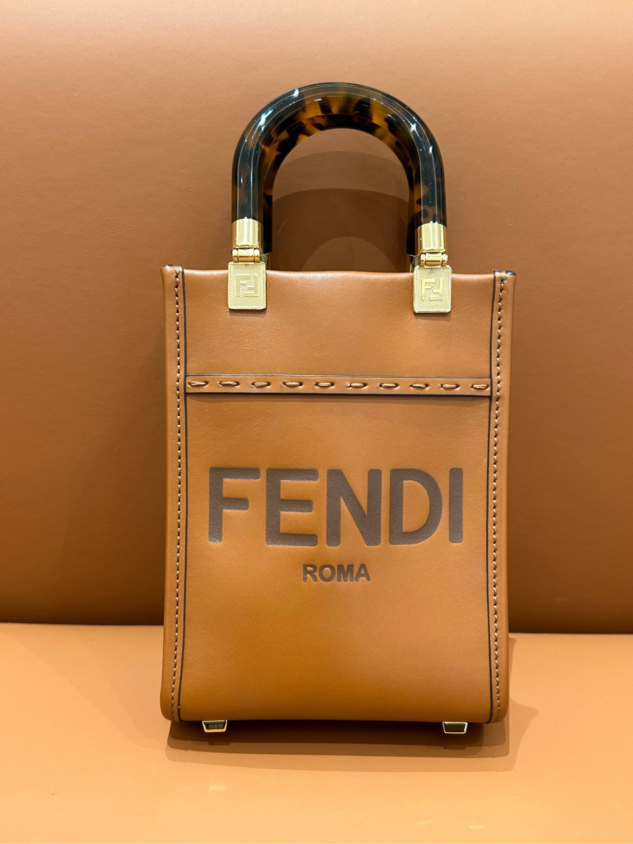 99新 FENDI/芬迪 闲置芬迪/Fendi小托特mini100%小牛皮