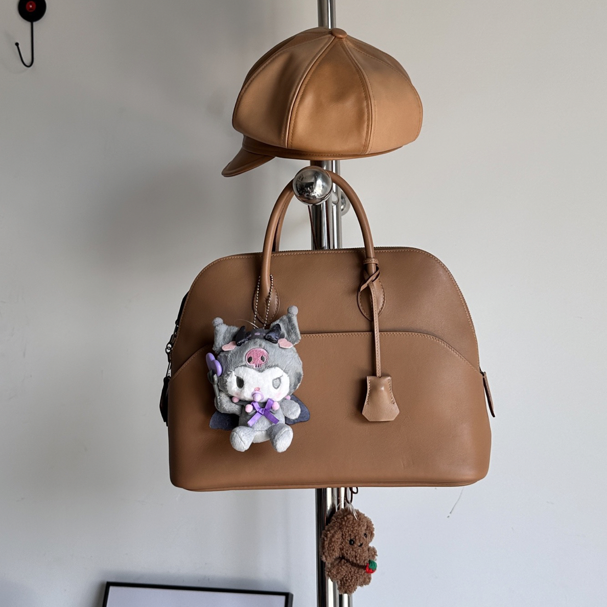 95新 Hermes/爱马仕 爱马仕bolide31奶茶棕色单肩轻奢贝壳包百搭