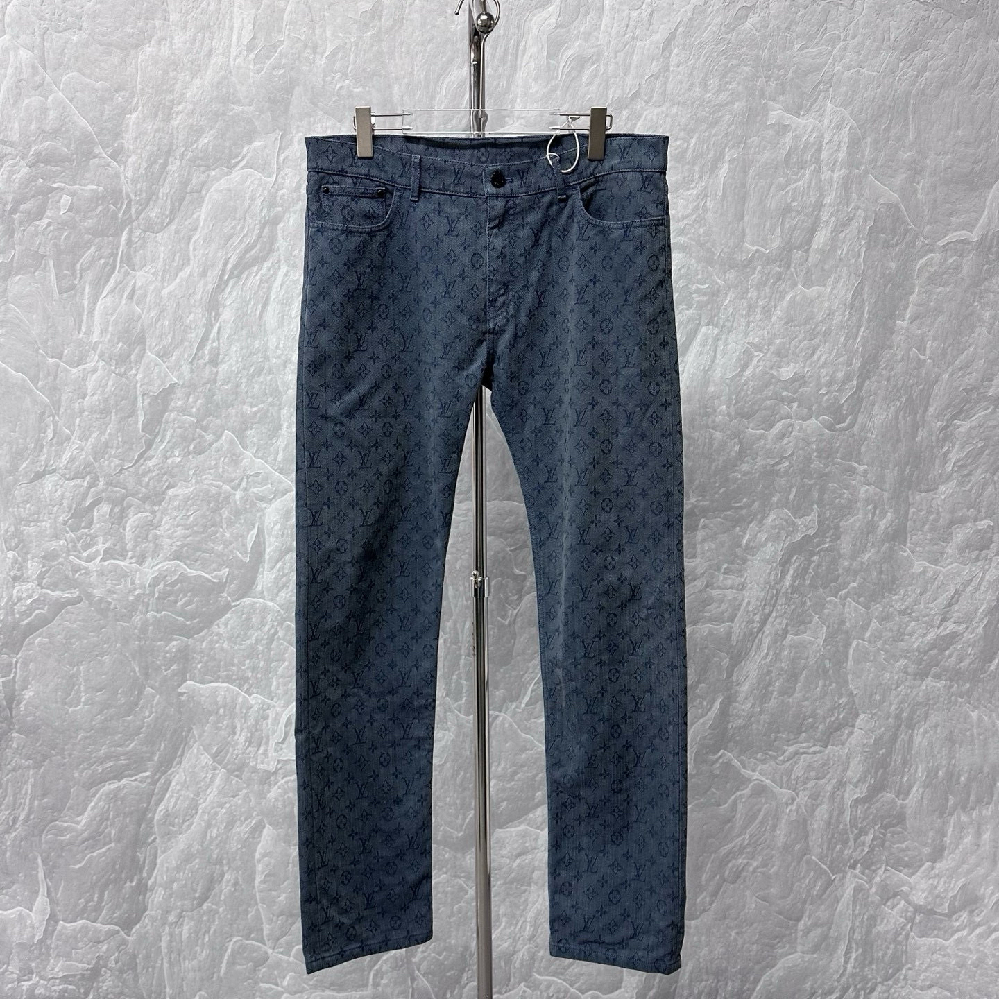 99新 LouisVuitton/路易威登 满印提花牛仔长裤 30码 D15821