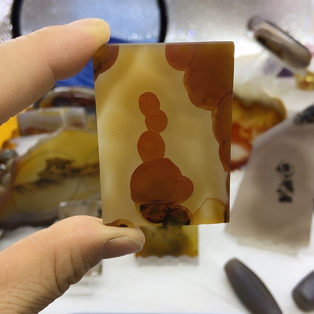 定制玛瑙巴玉玛瑙象形花牌