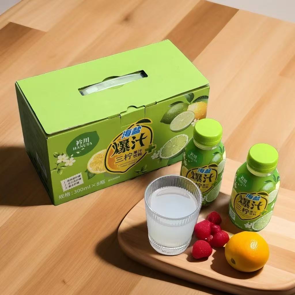 一箱8瓶X300ml--衿川海盐爆汁三柠水