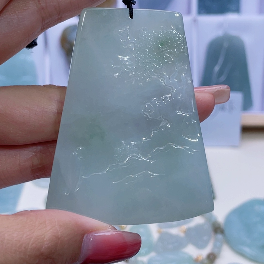 翡翠颈饰未镶嵌缅甸A货翡翠未镶嵌