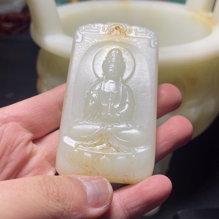 Y***F和田玉未镶嵌挂件00000000000