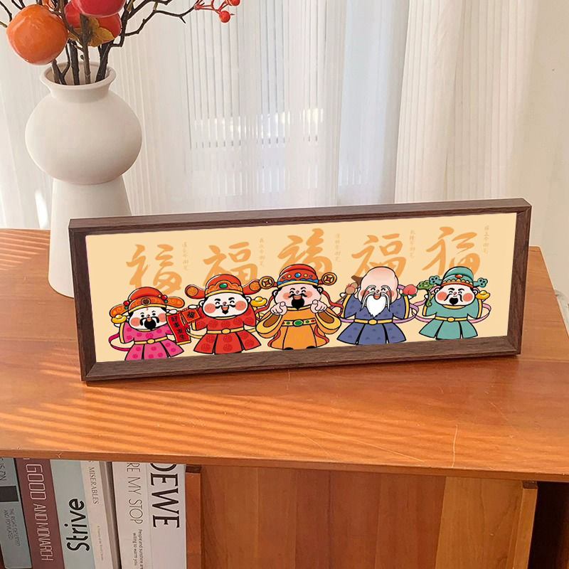 【笔尖故事】DIY数字油画创意桌面小摆台手绘蜡笔小新丙烯画装饰画