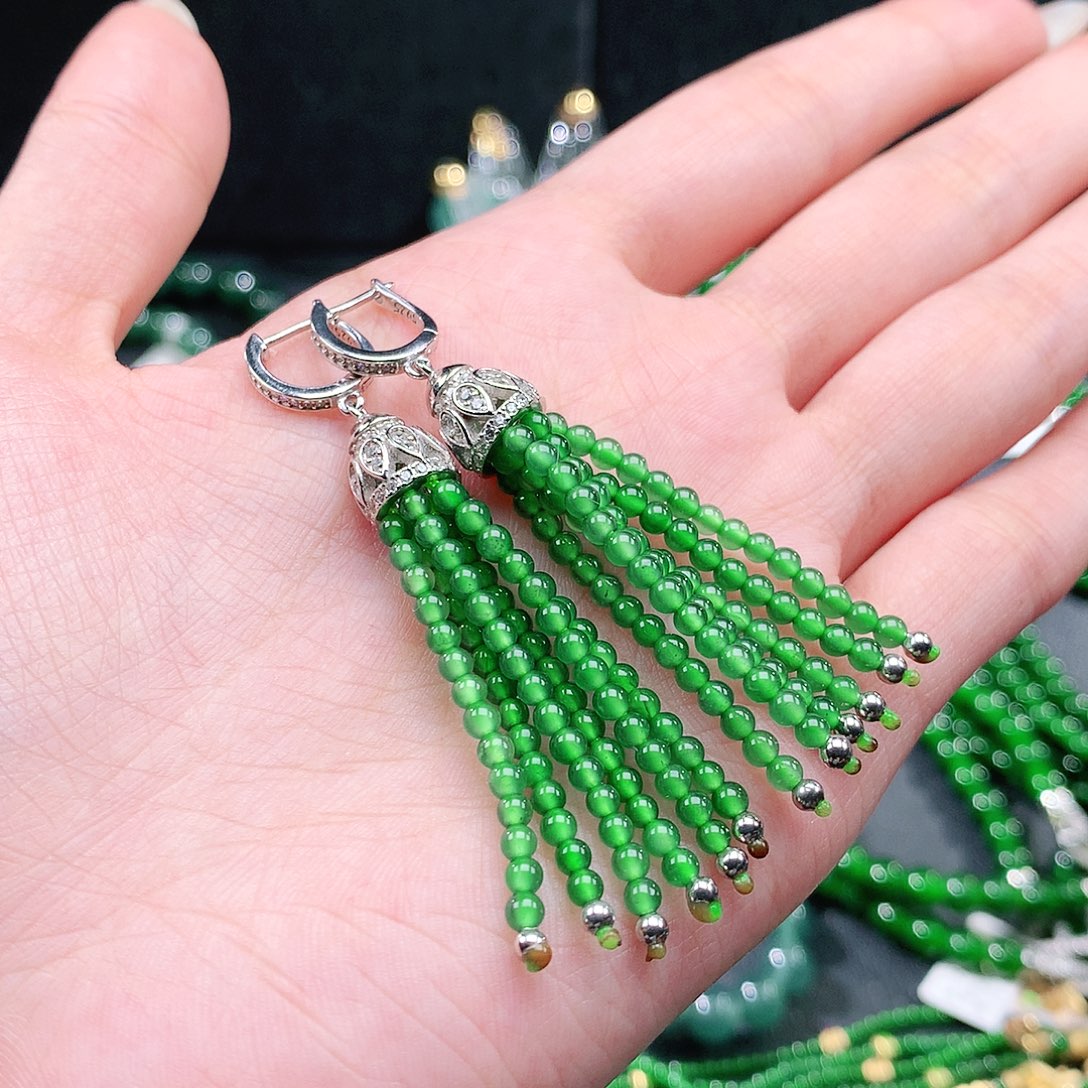 翡翠未镶嵌手链耳饰