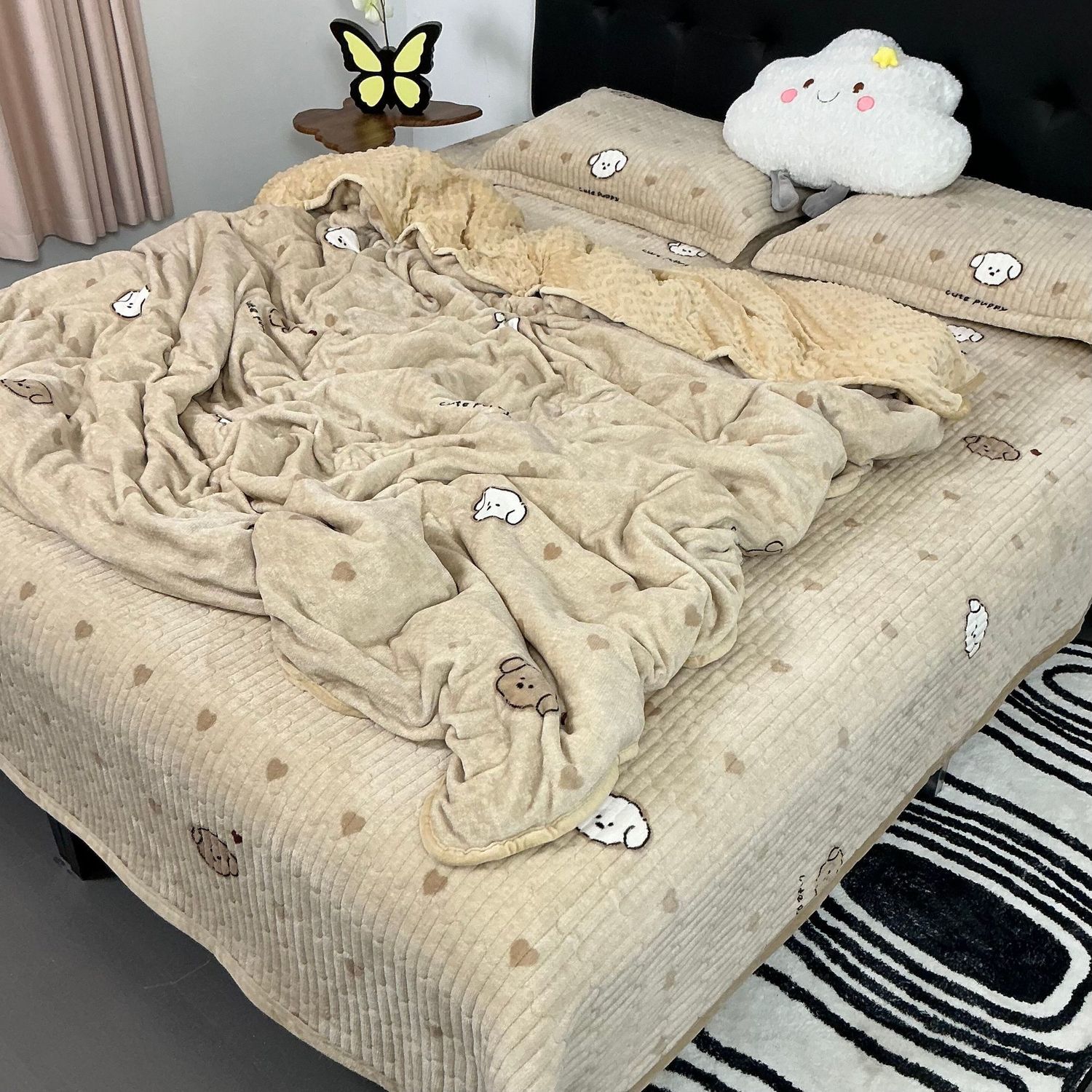 【宝宝绒豆豆被套】母婴级别A类亲肤透气可水洗可机洗不起球不掉毛