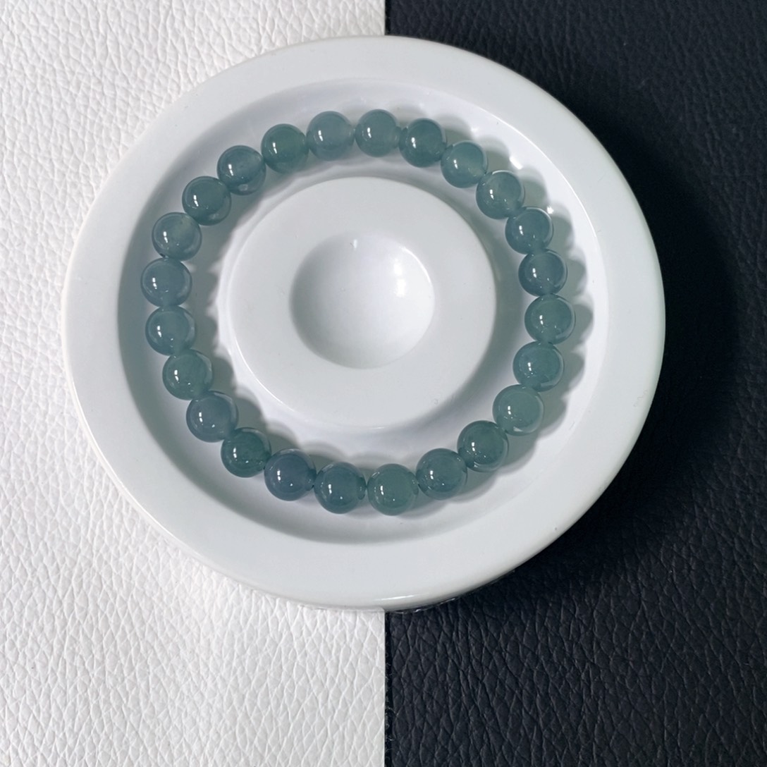 翡翠手串未镶嵌卡 8+
