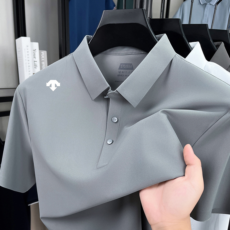 奥特莱斯撤柜丨迪桑家短袖t恤男士POLO衫夏季冰丝凉感商务时尚t恤