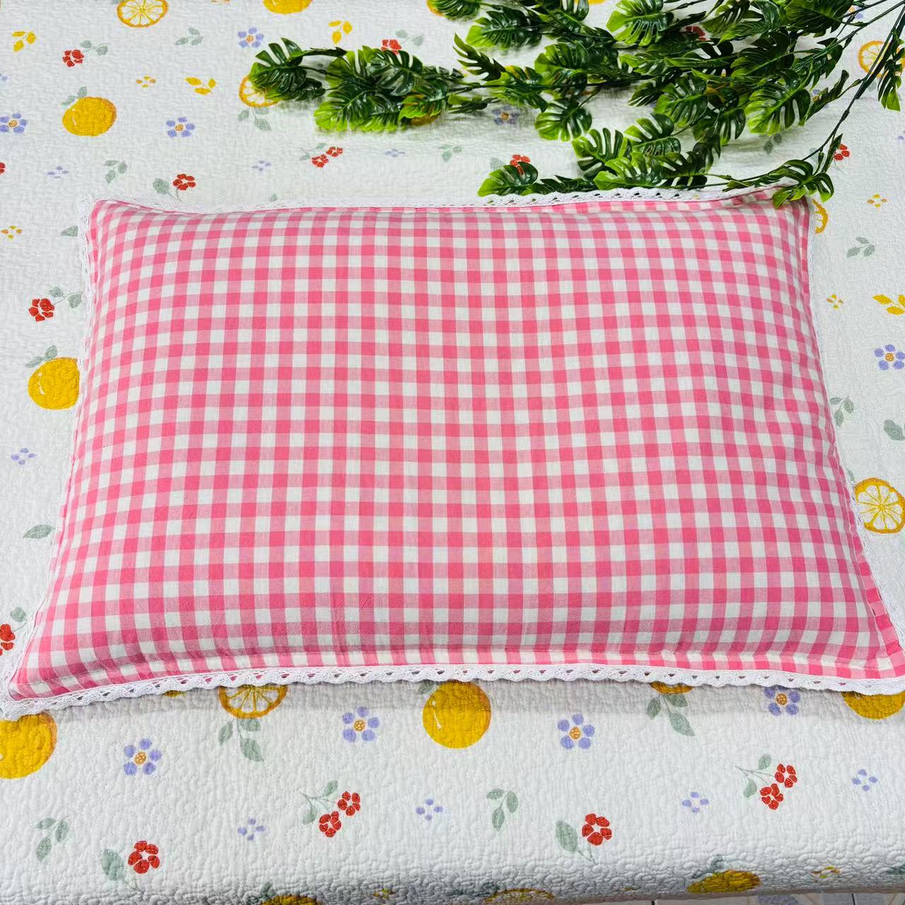 纯棉水洗棉枕头全荞麦壳枕头标准成人学生45×65舒适透气护颈椎