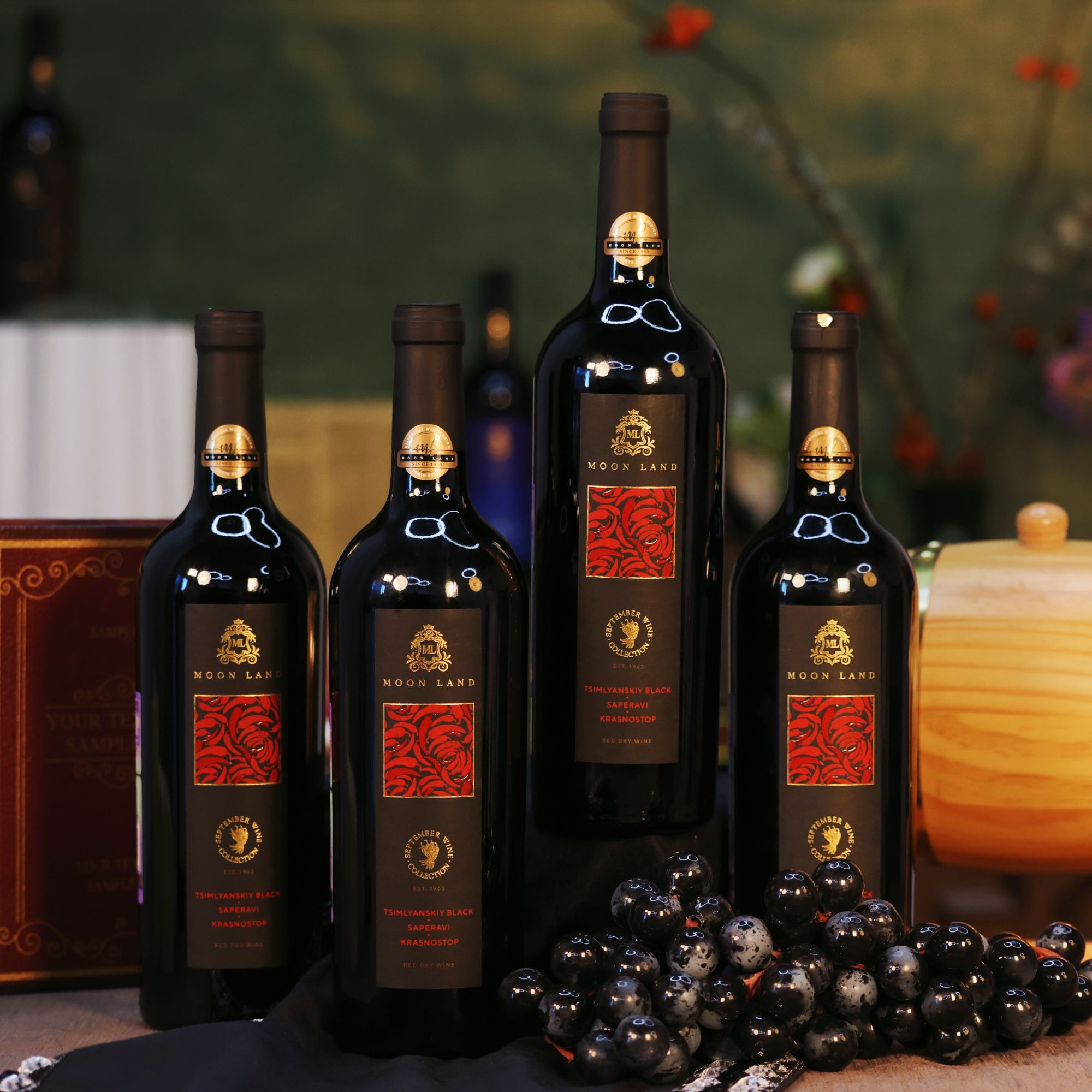 【 俄罗斯进口】木莱特黑魔王干红葡萄酒13.5度750ml/瓶*4