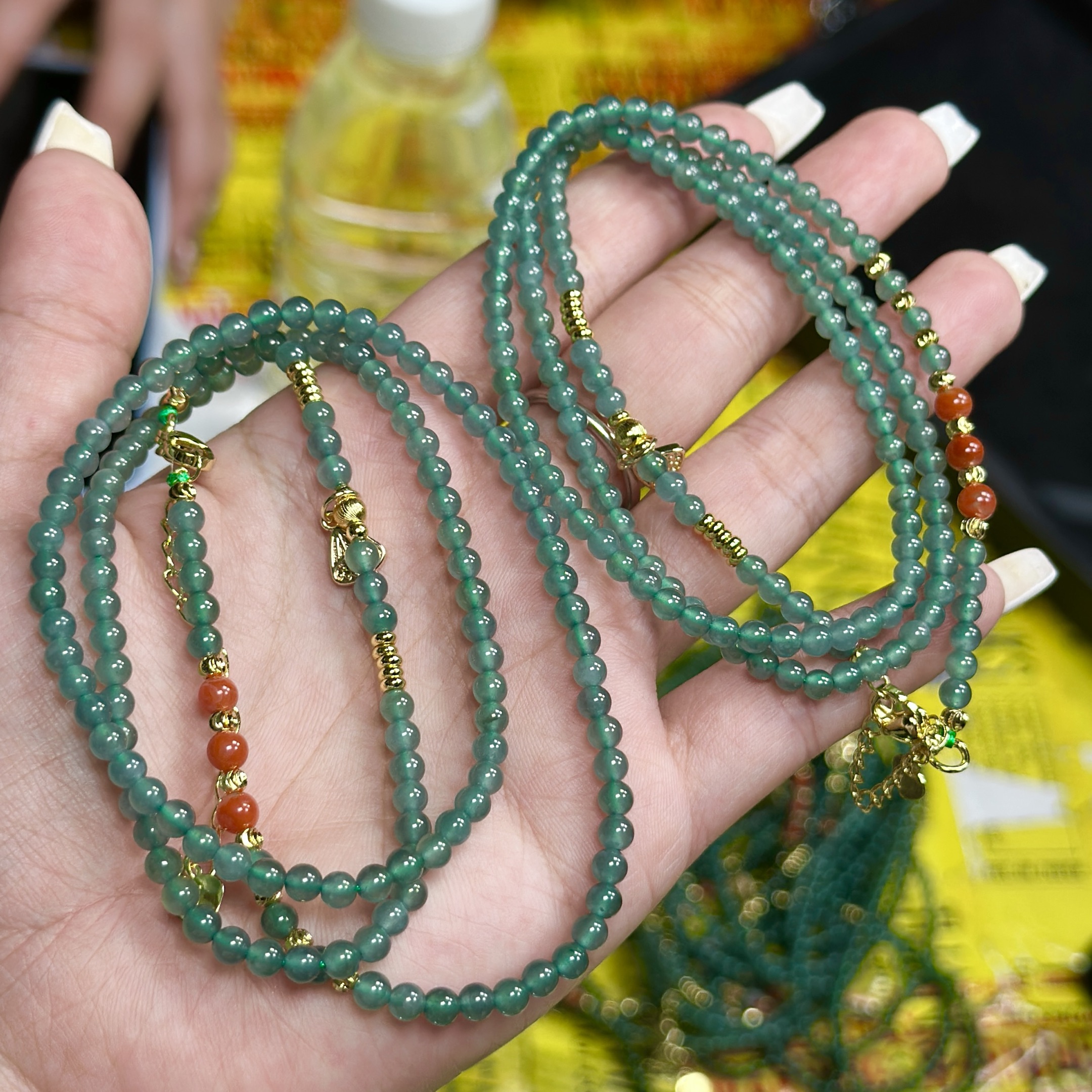 【CH】翡翠项链-约3mm（多样性发其一）