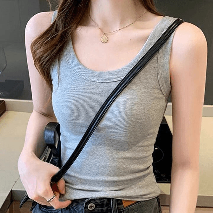 【小喵喵】辣妹性感背心打底女纯欲风甜辣小心机三角短款吊带54