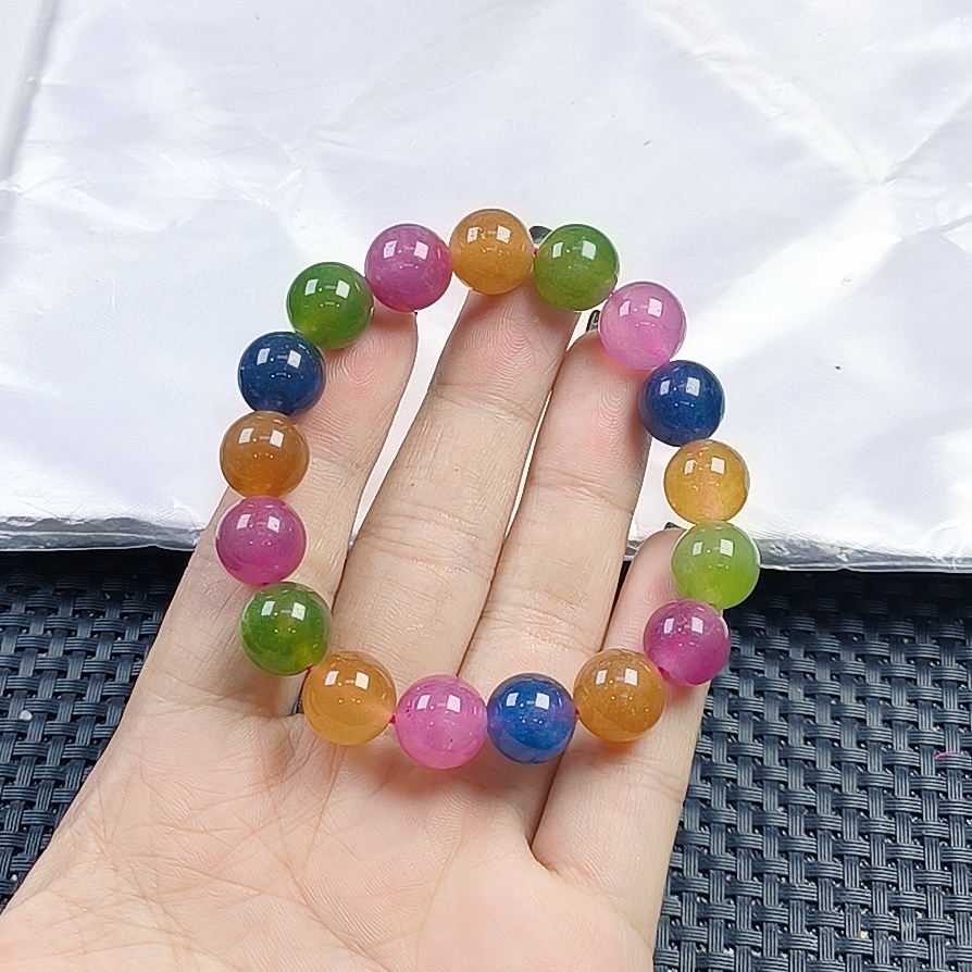 （聚宝严选）A450彩虹手串12妈妈款精致精美百搭时尚