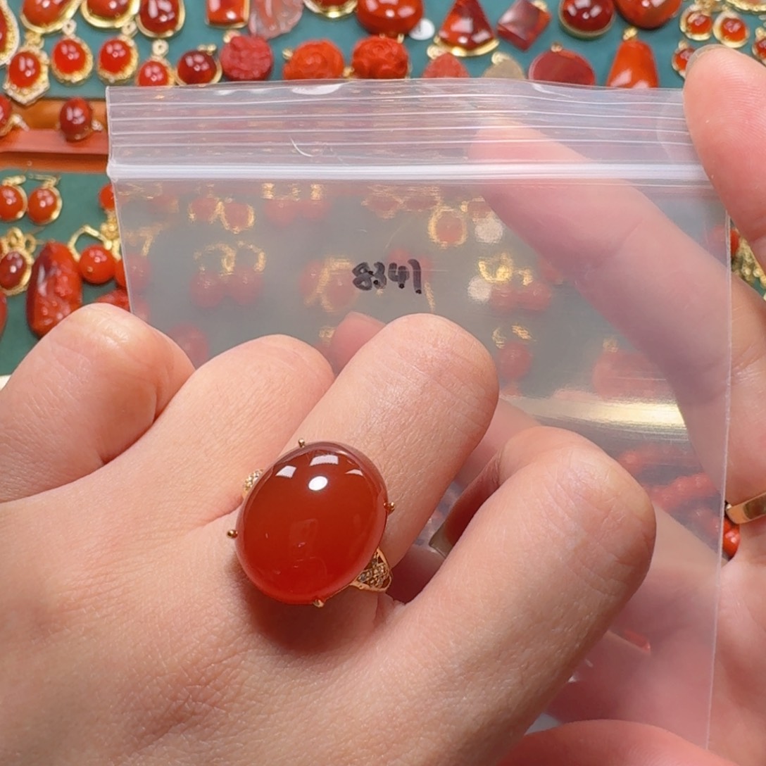 南红玛瑙南红银S925镶嵌