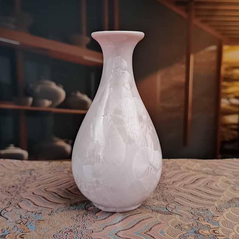 阿七的器 粉色结晶釉花插A12268