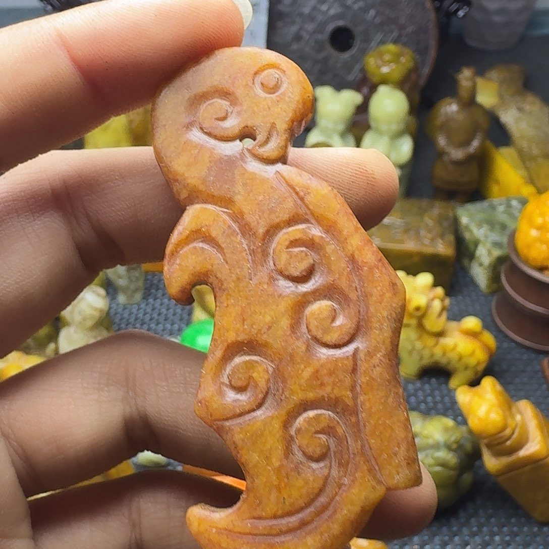 白玉菩提吊坠。。。