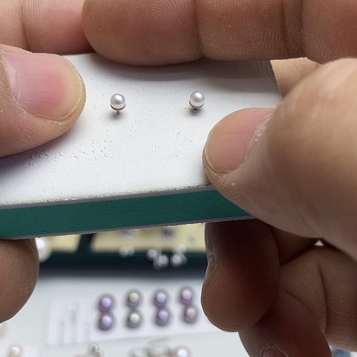 .***.银S925镶嵌淡水珍珠耳饰