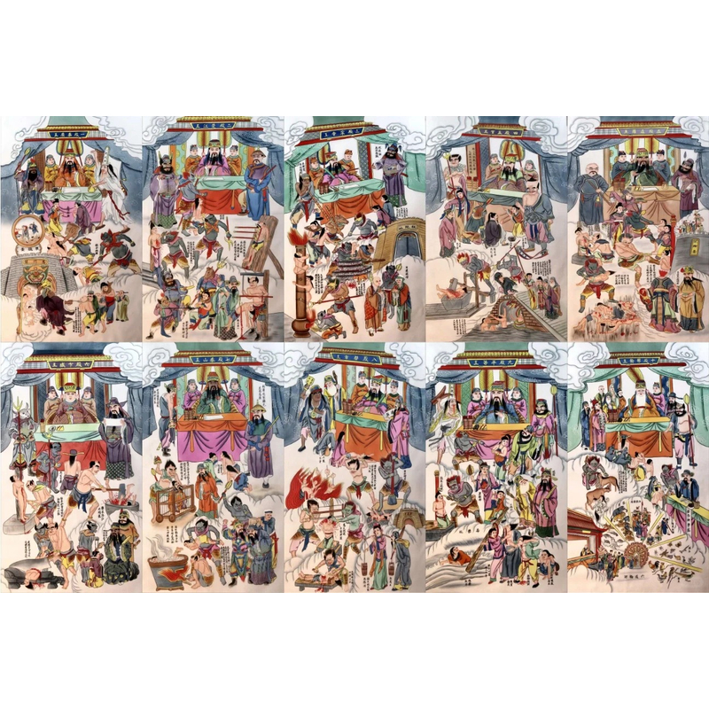 [s1-s10十殿阎君]60*120道场坛用画像装饰画