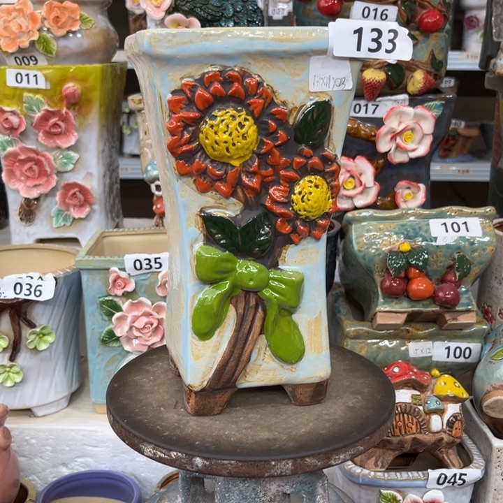 紫砂花盆粗陶材质多肉花盆