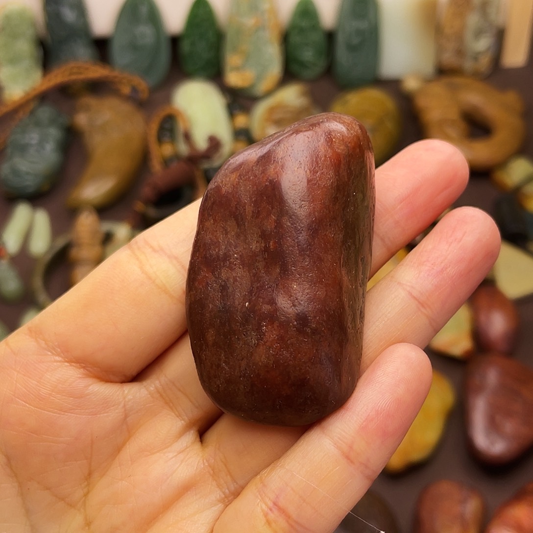 岫岩河磨玉（透闪石质玉）未镶嵌颈饰