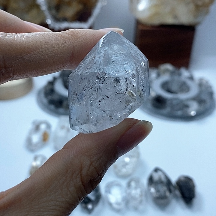 水晶颈饰未镶嵌碎冰冰流沙水胆