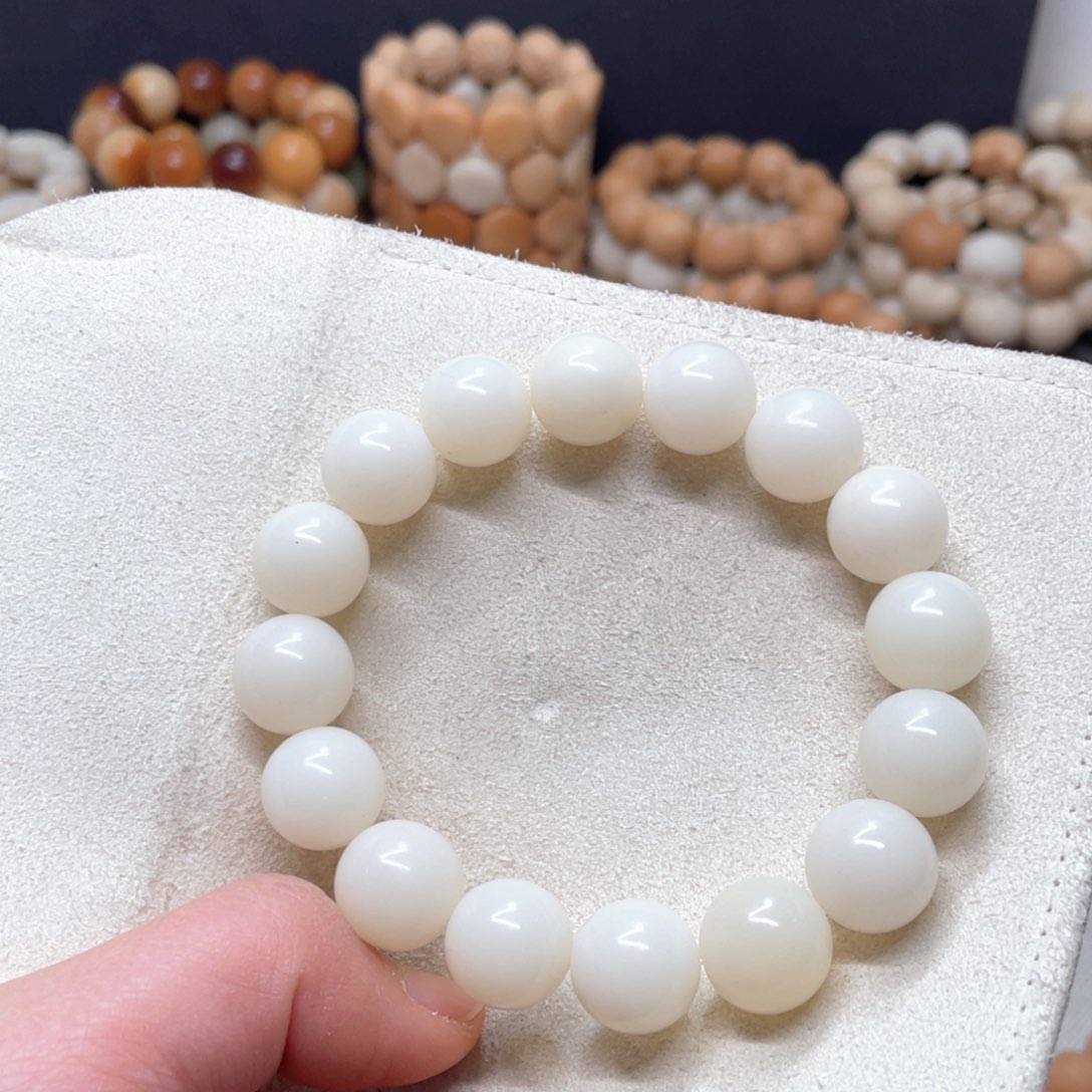 菩提根/象牙果吊坠14水磨润白590