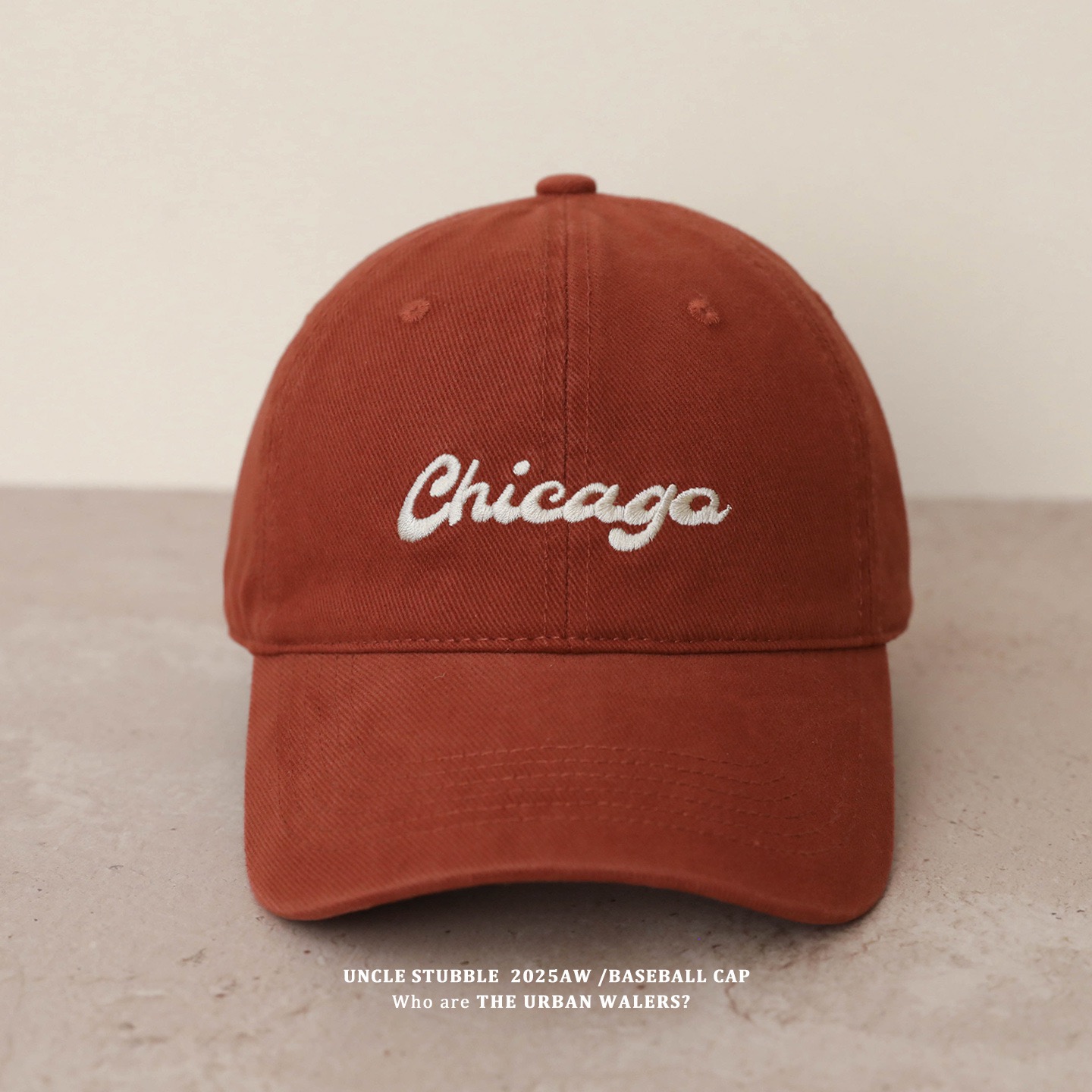 BOBBI 脏脏橘字母刺绣简约百搭纯色棒球帽鸭舌帽