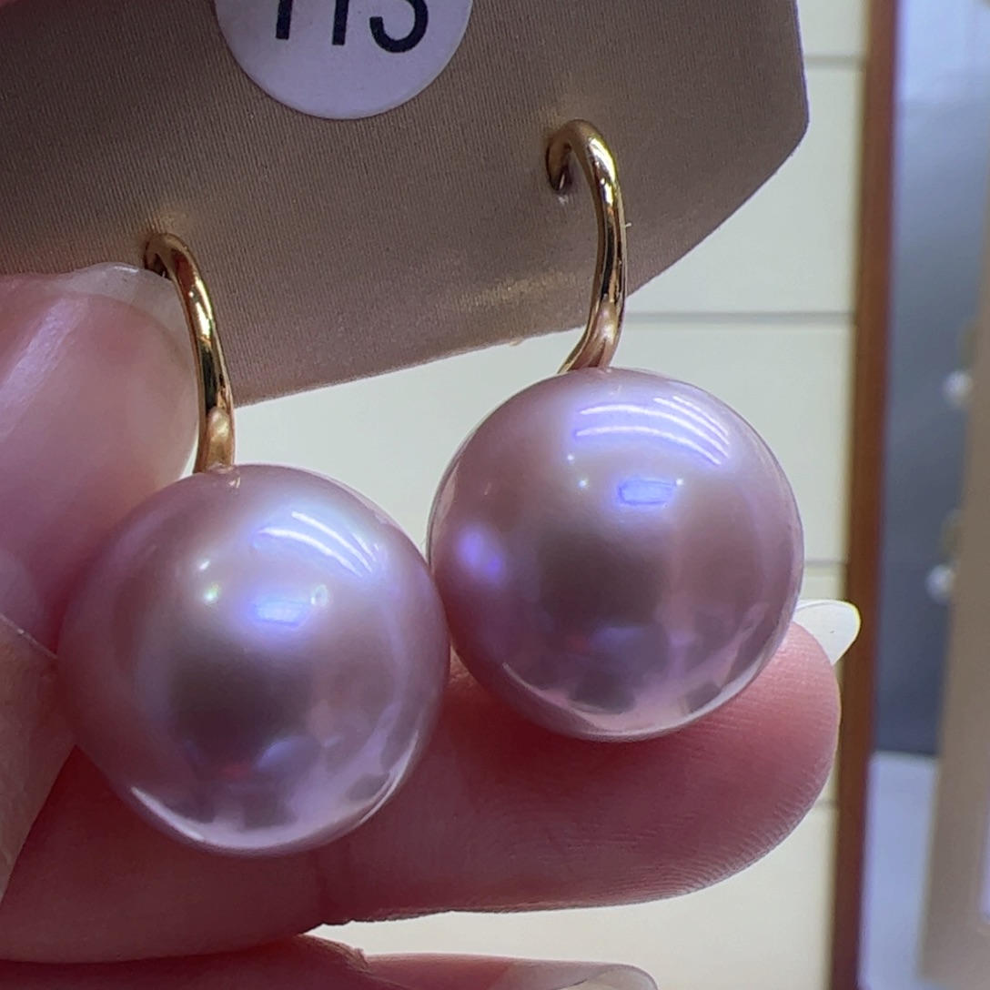 淡水珍珠耳饰银S925镶嵌