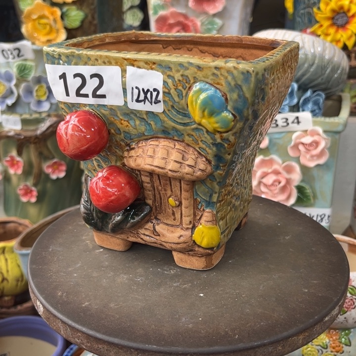 紫砂花盆粗陶材质多肉花盆